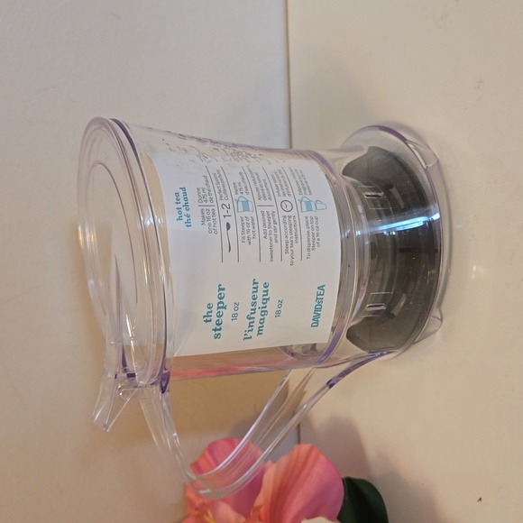 🫖 New David's Tea clear Steeper 18 oz NWT - Picture 3 of 10